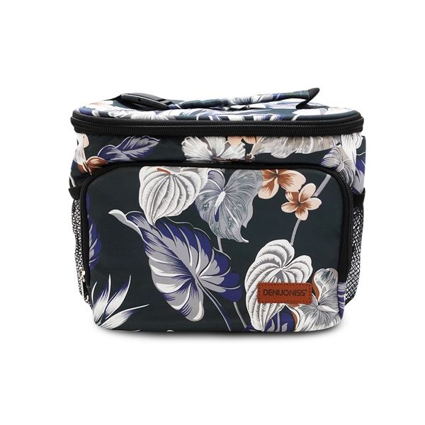 FANDARE Mode Lunchtasche Kühltasche Lunch Bag Thermotasche Cooler Bag Eistasche Picknicktasche Mittagessen Tasche Isoliertasche Wasserdicht für Herren Damen Arbeit Schule Ausflug Schwarz A