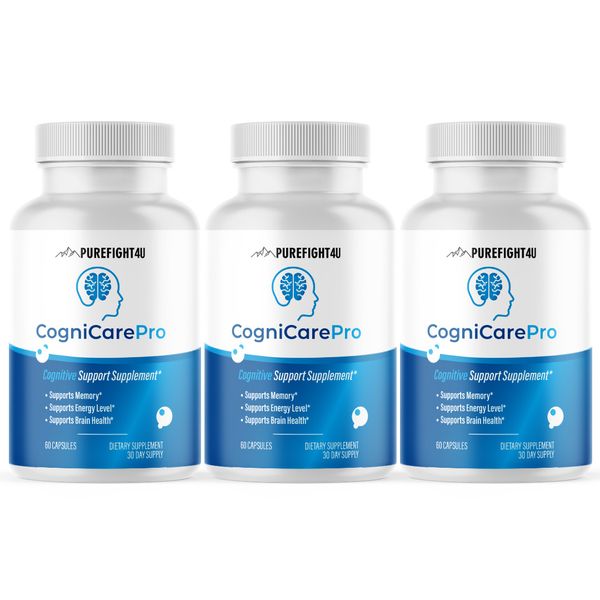 CogniCarePro Cognitive Support for Memory, Brain Health  Capsules 3 Bottles