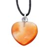 GIFT BRIT MIN01 Assorted Healing Stone Gemstone Heart Shaped Pendant