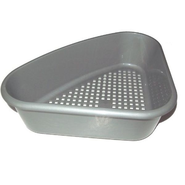 Grey Kitchen Plastic Corner Drainer Sink Tidy Holder Stand