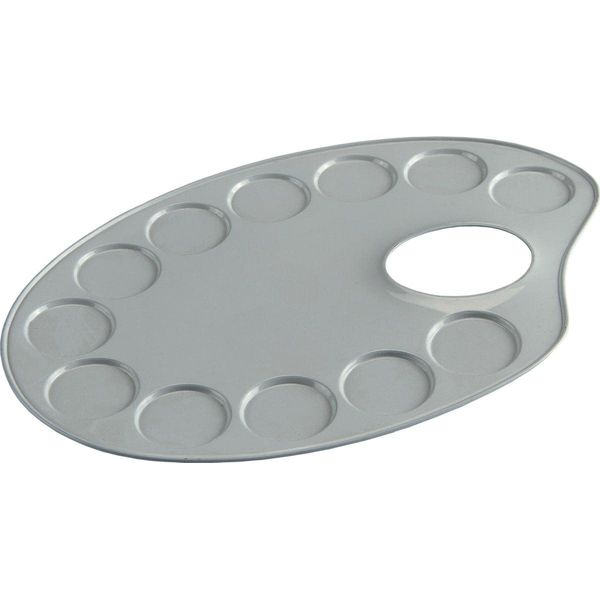 Oval Metal Palette, 18.5 cm x 13 cm