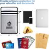 Fireproof Document Bag Waterproof 2000℉ Zipper Organizer for Valuables