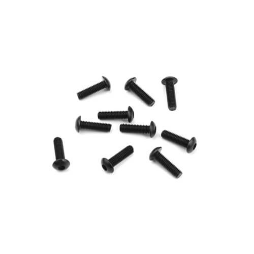 TEKNO RC LLC M3x10mm Button Head Screws- Black 10pcs TKR1403 Electric Car/Truck Option Parts
