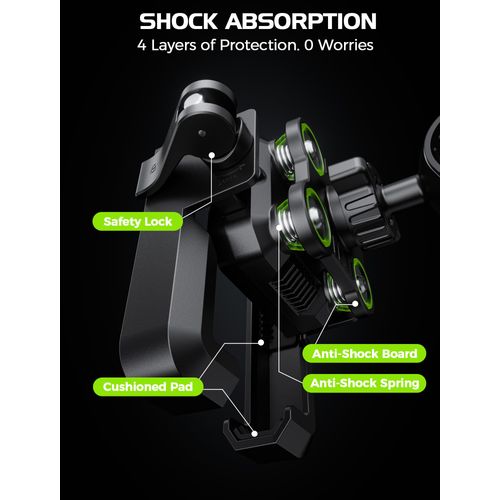 Bike Phone Holder, [Camera Friendly] [Military Anti-Shake] Motorcycle Phone Mount, [1s Lock] Bicycle Phone Holder Handlebar Phone Mount for Scooter Bike Accessory for iPhone/Samsung/All Phones 4.7-7"
