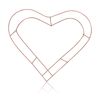 2X Wreath Heart Shaped Flat Wire Copper Frame 12"