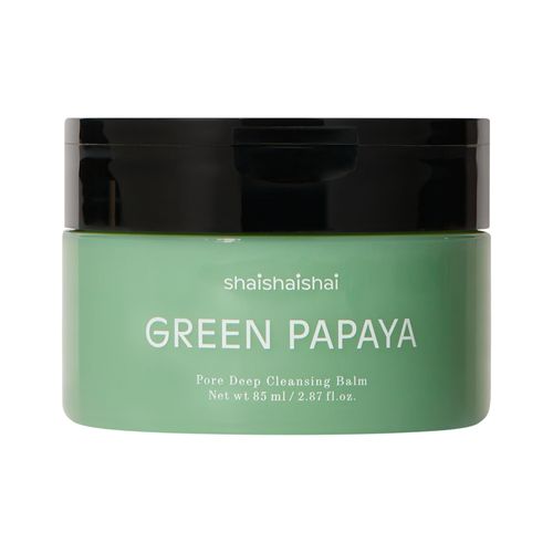 shaishaishai GREEN PAPAYA Pore Deep Cleansing Balm, Makeup Remover, Gentle Exfoliating, Pore Cleaner, Black Head Remover for Face, Oil Cleanser with Jojoba Oil, Korean Skin Care, 2.87oz