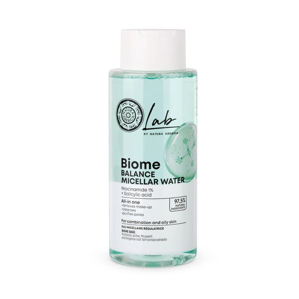 Lab by NS. Biome Balance Micellar Facial Toner - All-in-One Cleansing with Niacinamide & Salicylic Acid - Removes Make-up, Dirt & Oil - Reduces Shine & Cleans Pores - 400 ml