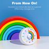 kiecky squirrel Visual Timer for Kids, 60-Minute Countdown Timer for Classroom Office Kitchen, Desk Timer Kids Time Management Tools with Silent Operation, Pomodoro Timer Rainbow Pattern(White)