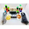 Olympian Fly Tying Tools, Materials Kit with Tinsel, Floss, Thread, Scissors, Whip, Bobbin, Glue, UV Torch