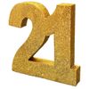 Number 21 Glitter Table Decoration Gold
