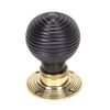 From the Anvil Ebony & Aged Brass Beehive Mortice/Rim Knob Set