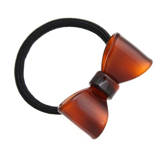 VINGTAINE H-561 Simple Color Ribbon, Hair Elastic, Acrylic, Hair Accessory, Braun