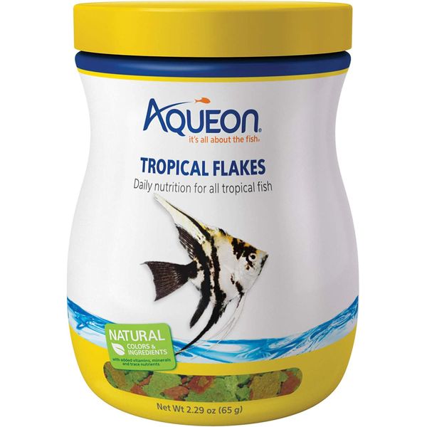 Tropical Fish Food Flakes 2.29 Ounces Ideal for Freshwater and Marine Fish