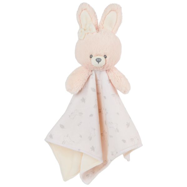 GUND Baby Sustainably Soft Bunny Lovey, Stuffed Animal Plush Blanket Made from 100% Recycled Materials, for Babies and Newborns, Pink/Cream, 10”