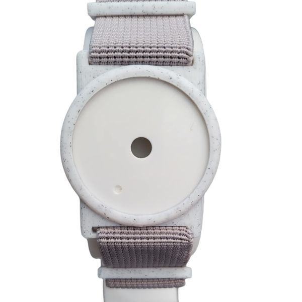 CGM Clips UK - Sensor Armband Holder/Protector Compatible with Freestyle Libre 1/2 - Marble and Grey Strap