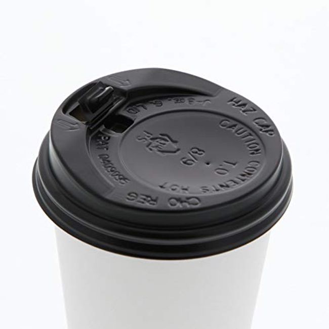 HEIKO Insulated Cups 8oz Lids Black 5050 Count