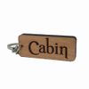 Cabin Engraved Wooden Keyring Keychain Key Ring Tag