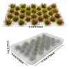 Woohome 32 Miniature Grass Cluster, Red Static Grass Tuft Model Vegetation Groups for DIY Model Train Landscape