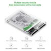 ChenYang USB C to 2.5" SATA SSD HDD Tool Free Clear External Hard Disk Enclosure