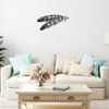 Rustic Metal Feathers Wall Hanging – Southwest Boho Chic Home Décor 8x20