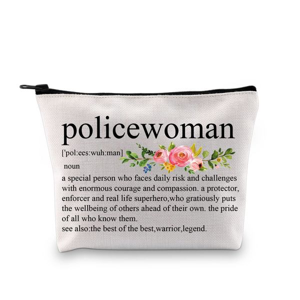 Policewoman Definition Makeup Bag Gift Police Officer Gift Police Academy Graduation Gift Police Sergeant Gift Police Gear Bag (Policewoman Definition EU)