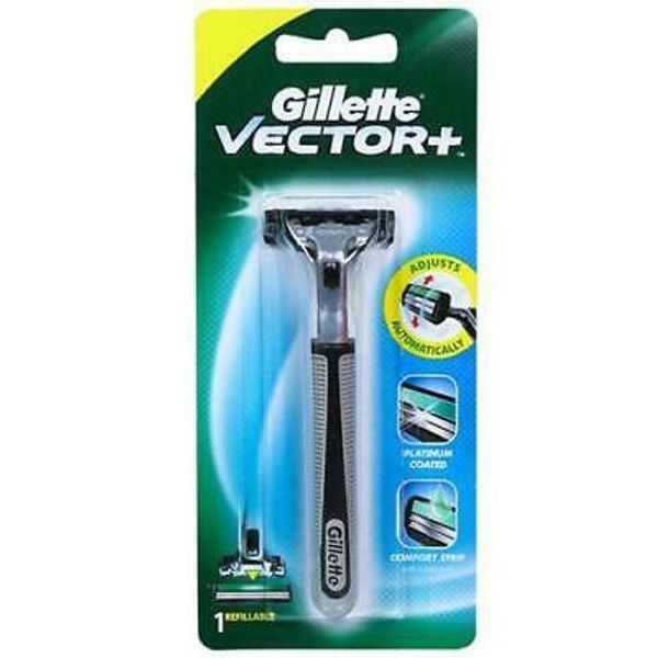 Gillette Vector Razor Handle + 1 Refill Blade with Pivot Head, fits Atra