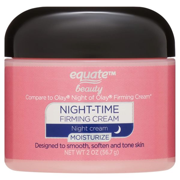 Equate Night Time Firming Face Cream, 2 oz – For Fine Lines & Wrinkles