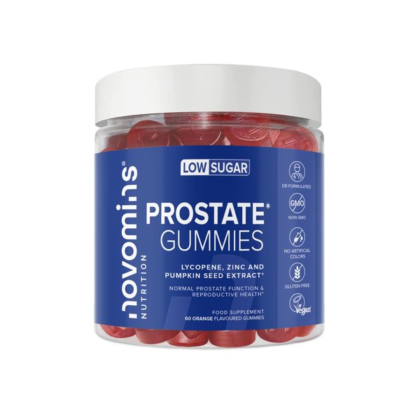 Novomins Prostate Gummies - High Strength Nettle Lead Supplement for Men - Prostate Support & Urinary Health - with Pumpkin Seed, Nettle Leaf & Zinc - Vegan Men's Health Supplement