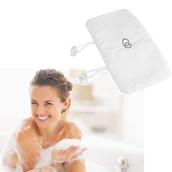 Bath Pillow - Non-Slip Bathtub Spa Pillow, Bath Cushion with Suction Cups Head Neck Support,Fits Any Size Tub