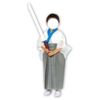 Artec 18109 Costume Base, Hakama, Gray, 3 Sets