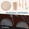 AdvntrPro Camping Dinnerware Set with Travel Bag (Beige)