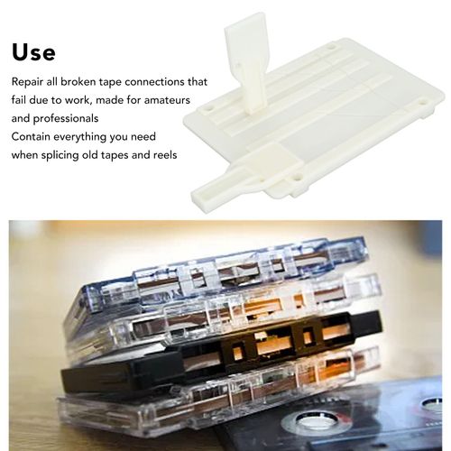 Open Reel to Reel Tape Splicing Set, Open Reel Splicing Block for Revoxsonido Opening Reel to Reel Media, Professional 1 Inch 1/2 Inch 1/4 Inch 1/8 Inch Splicing Block Kit