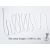 LumenTY Pull Cord with Rubber Ring – 150cm Blind Cord Pull Handle Brass Cord Weight Pull for Bathroom Light Pull Blinds and Ceiling Fans - Chrome