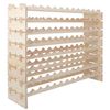 96 Bottles Holder Wine Rack Stackable Storage 8 Tier Solid Wood Display Shelves