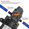 High-Performance 12V Water Pump Featuring 130PSI Pressure with Two Hose Clamps