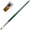 Fuji Kolinsky Sable Brush (Short Flat Shaped, Green Handle) Size # 6