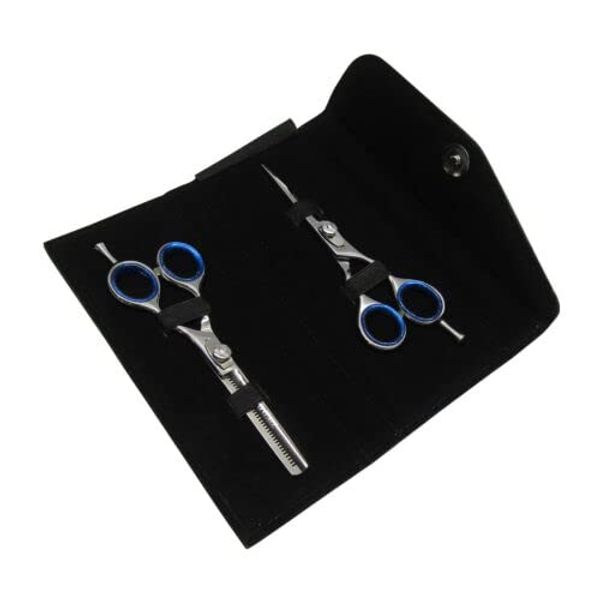 Professional Razor Cut & Thinner Hair Shears 6" Set Stainless Steel with Pouch