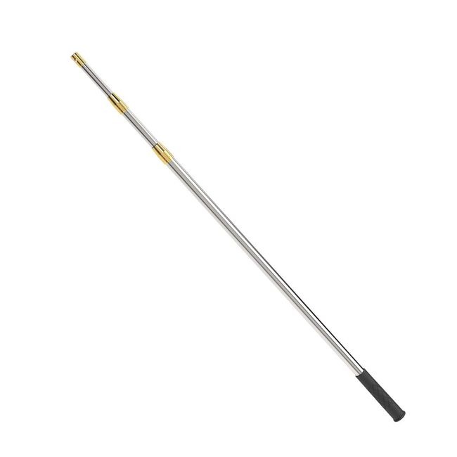 Cyfie 185cm 6Ft Retractable Telescopic Pole, Stainless Steel Fishing Pole with 8mm Screw, Capable for Fishing Hook Harpoon