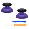 eXtremeRate Replacement Thumb Stick for PS5 Controller, Analog Stick for PS4 Controller, Custom Joystick for PS4 All Model Controller, Controller Not Included (Purple & Black)
