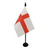 AZ Flag - England Mini Table Flag, 4'' x 6'' Office Flag Pole with Base - 100% Polyester