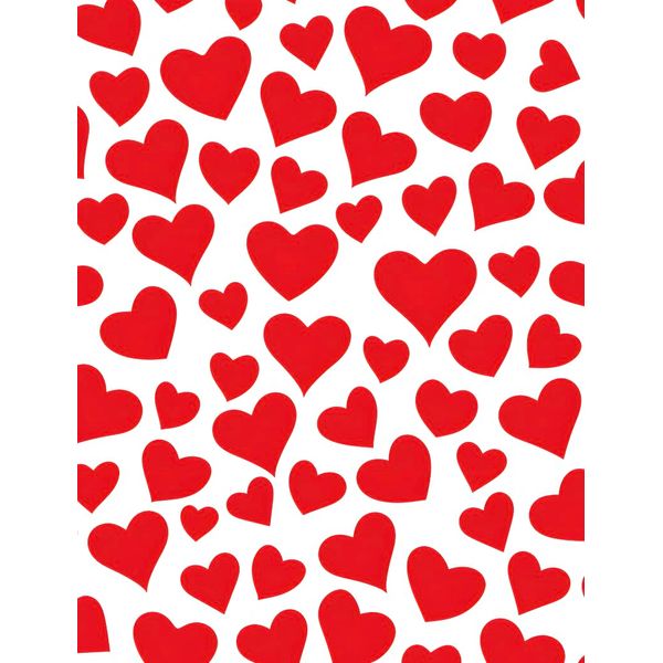 Chocolate Transfer Sheet, Hearts Pattern, A4 Size for Chocolate (4 Sheets)