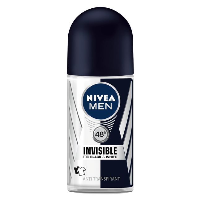 Nivea Men Invisible For Black & White Antiperspirant Roll-On Deodorant Double Pack (2 x 50 ml)