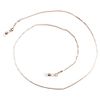 PG-331 Eyeglass Chain PG Series (Pink Gold Chain) Snake Cut Square Wire 0.06 inches (1.5 mm) Z5451