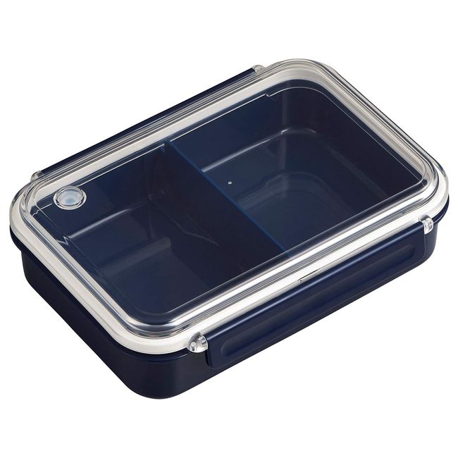 OSK PCL-5S Whole Frozen Lunch Box with Dividers Navy, 28.2 fl oz (800 ml), Made in Japan, Dishwasher, Microwave Safe, Lock, Washer, Washer, Washer, Simple, Storage Container, Unisex, Kids, Elementary