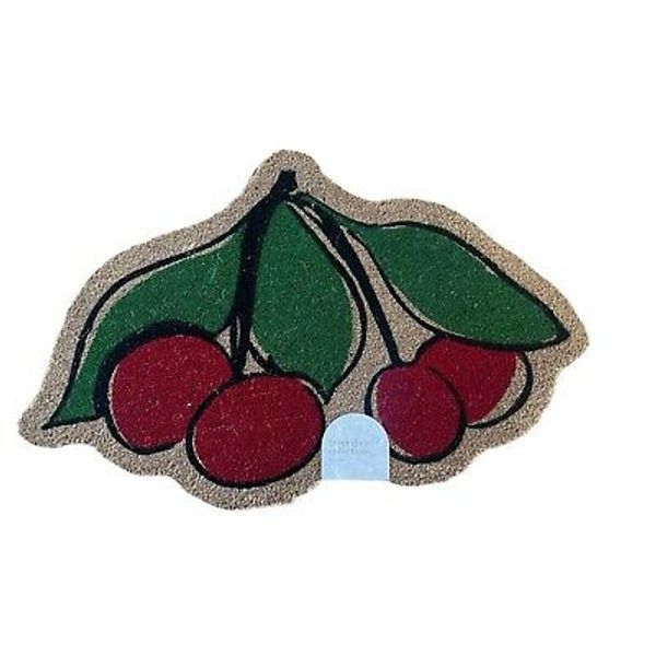 Wild Cherry Fruit Berries Door Mat Decorative Door Rug Anti-Slip Rockabilly Fun