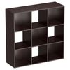 9 Cube 3 Shelves Closet Organizer Storage Shelves W/5 Removable Back Panel Brown