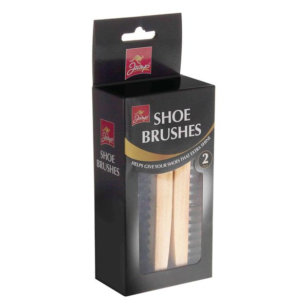 JUMP Shoe Polishing Brushes, Wood, Brown, M