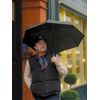 Fulton Hurricane Performance Umbrella, Black, Strong Wind Resistant Frame