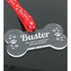 PERSONALISED PET MEMORIAL BONE SHAPED DOG BAUBLE CHRISTMAS TREE DECORATION