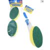 Scrub Sponges with Soap-Dispensing Handle / Bonus 6 Pack Scrubbers